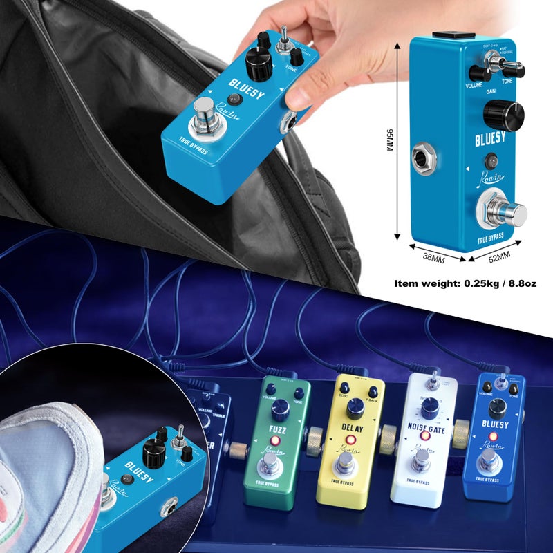 Rowin Vintage Vacuum Bluesy Guitar Effect Pedal - Image 5